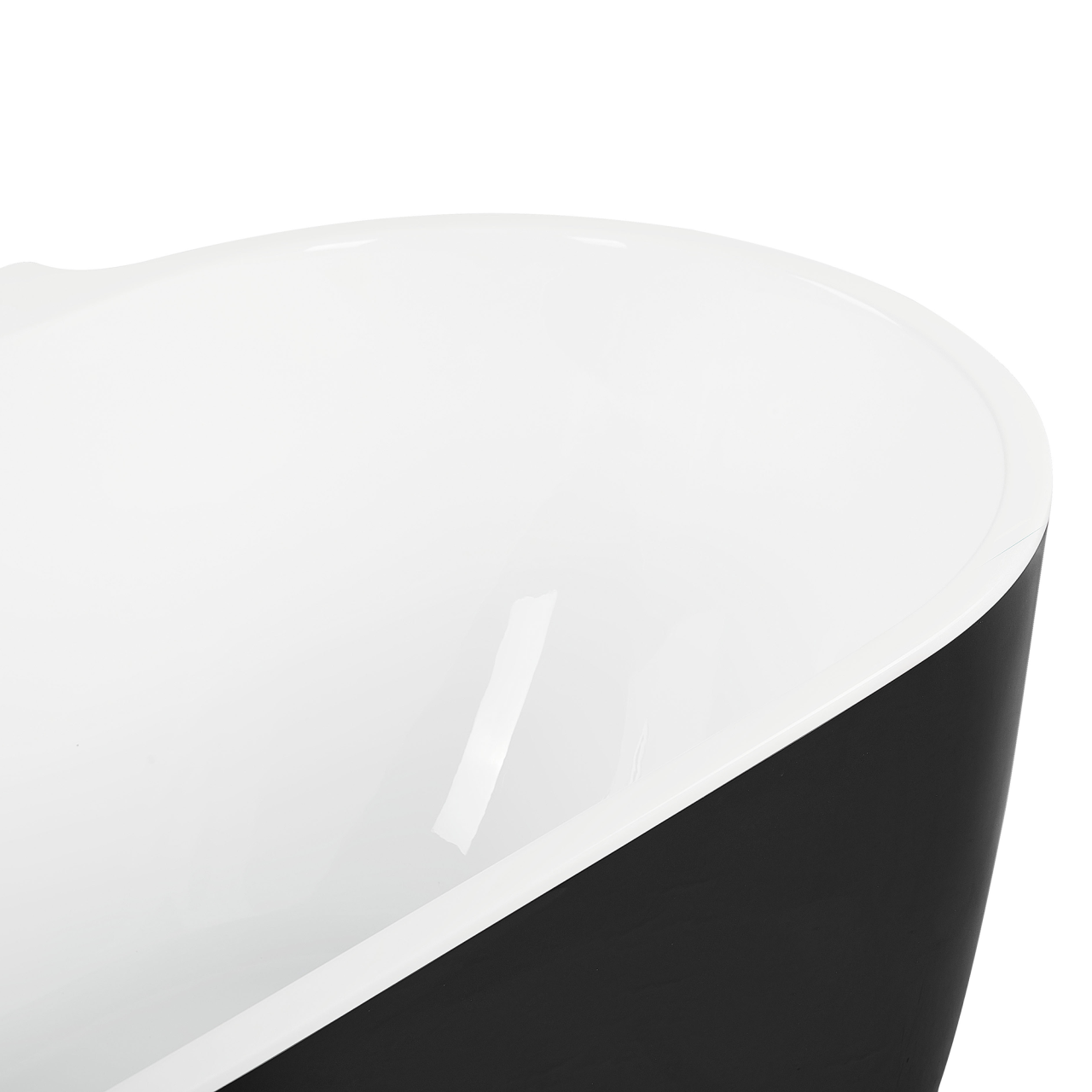 Freestanding bathtub ROTSO 170 x 80 cm Black/White [8]