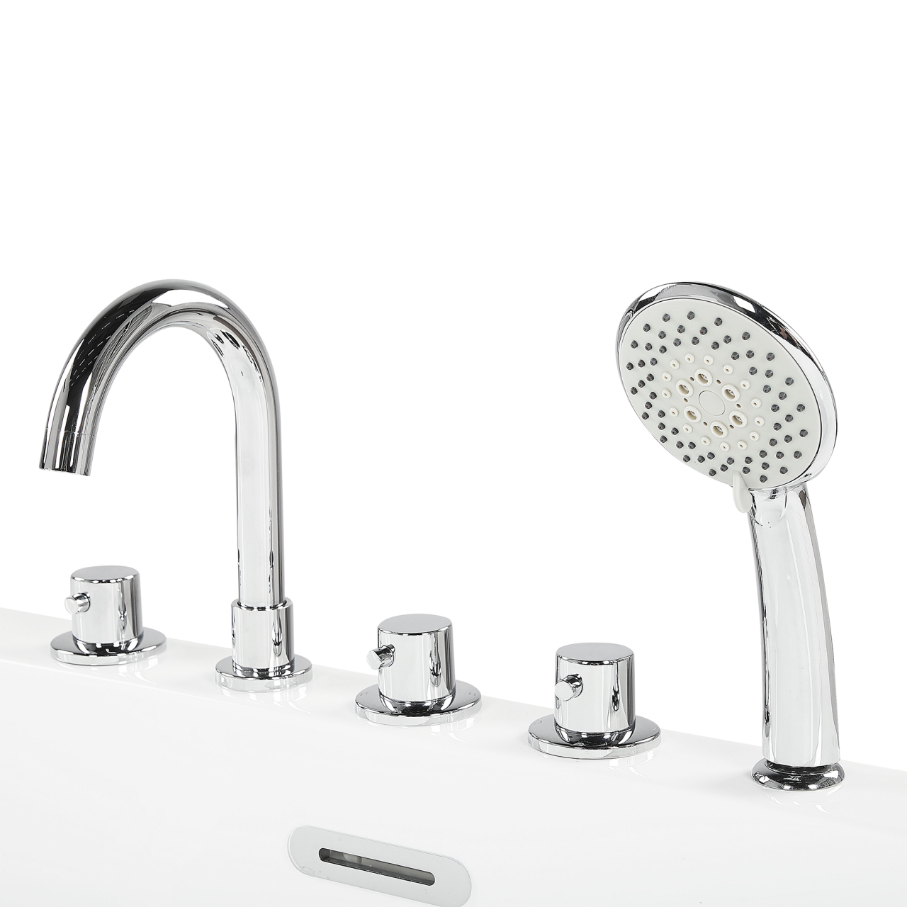 Freestanding bathtub ROTSO 170 x 80 cm Black/White [9]