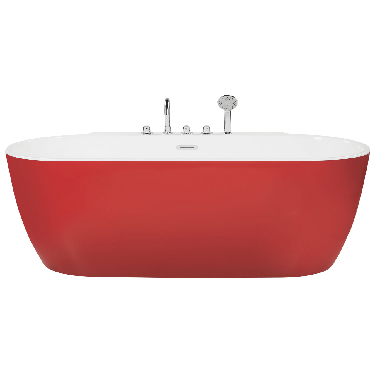 ROTSO freestanding bathtub 170 x 80 cm Red [4]