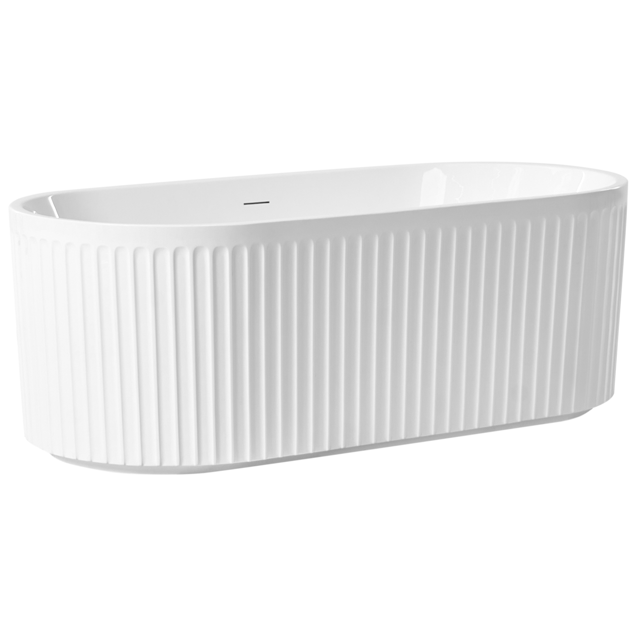 Freestanding bathtub SERENA 170 x 80 cm White [5]