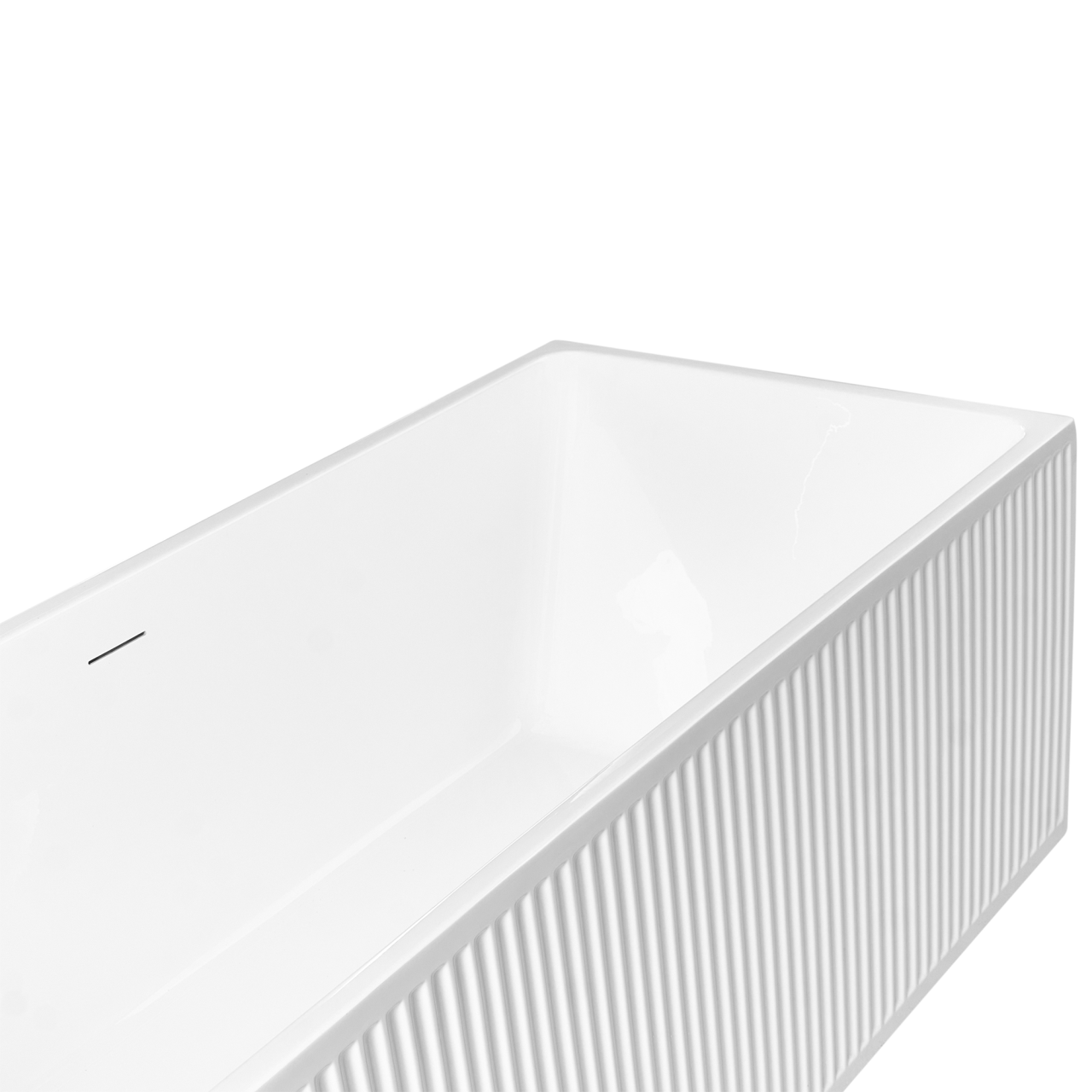 Freestanding bathtub SERENA 170 x 80 cm White [9]