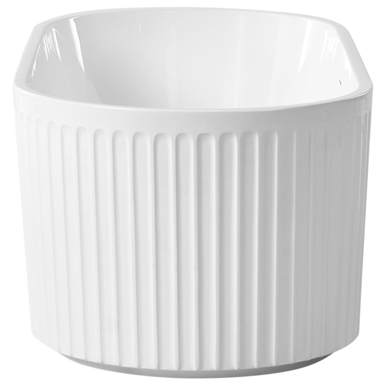 Freestanding bathtub SERENA 170 x 80 cm White [6]