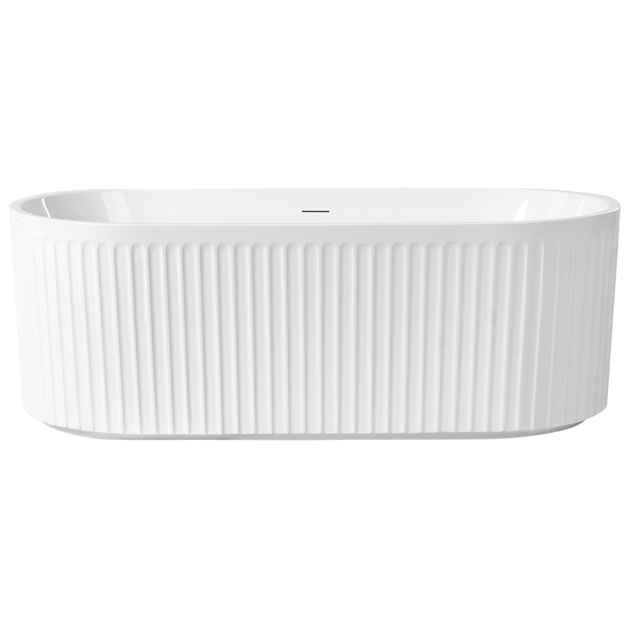 Freestanding bathtub SERENA 170 x 80 cm White [4]