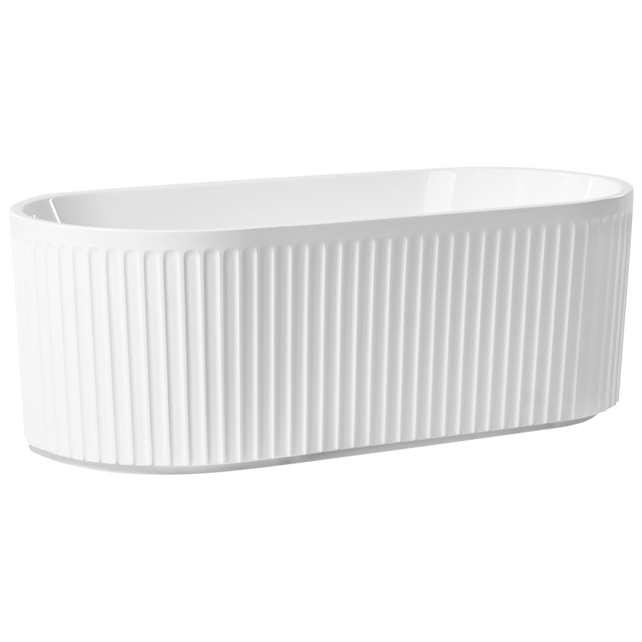 Freestanding bathtub SERENA 170 x 80 cm White [7]