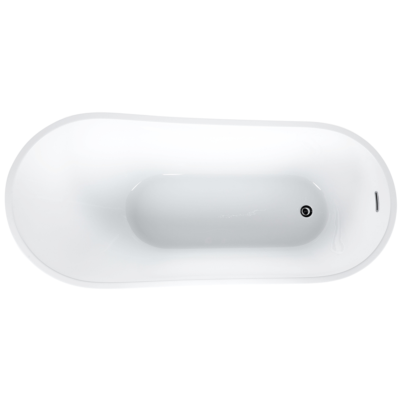 Freestanding bathtub SOLARTE 170 x 78 cm Black/White [7]