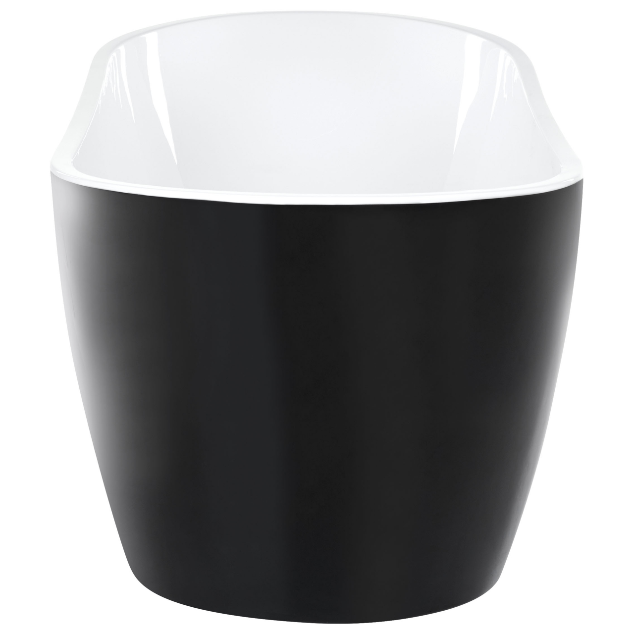 Freestanding bathtub SOLARTE 170 x 78 cm Black/White [6]