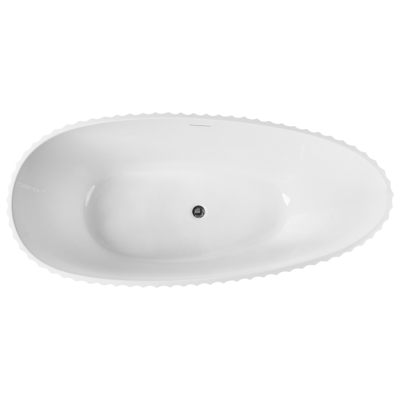 Freestanding bathtub TEFE 170 x 78 cm White [8]