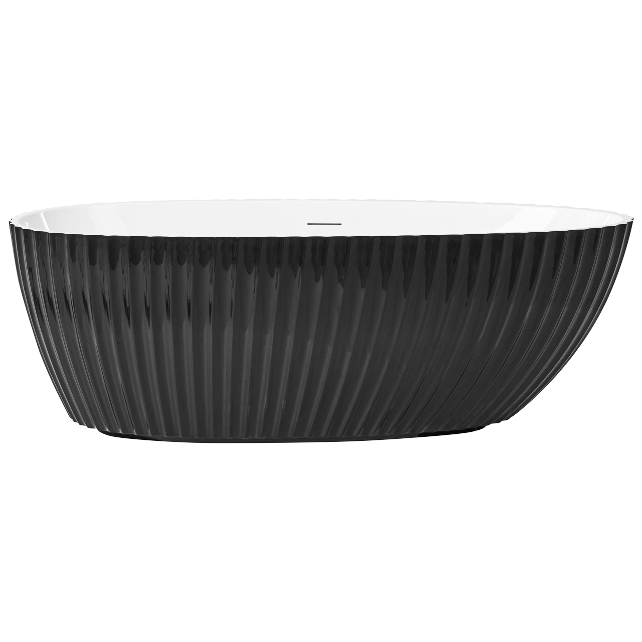 Freestanding bathtub TEFE 170 x 78 cm Black [5]