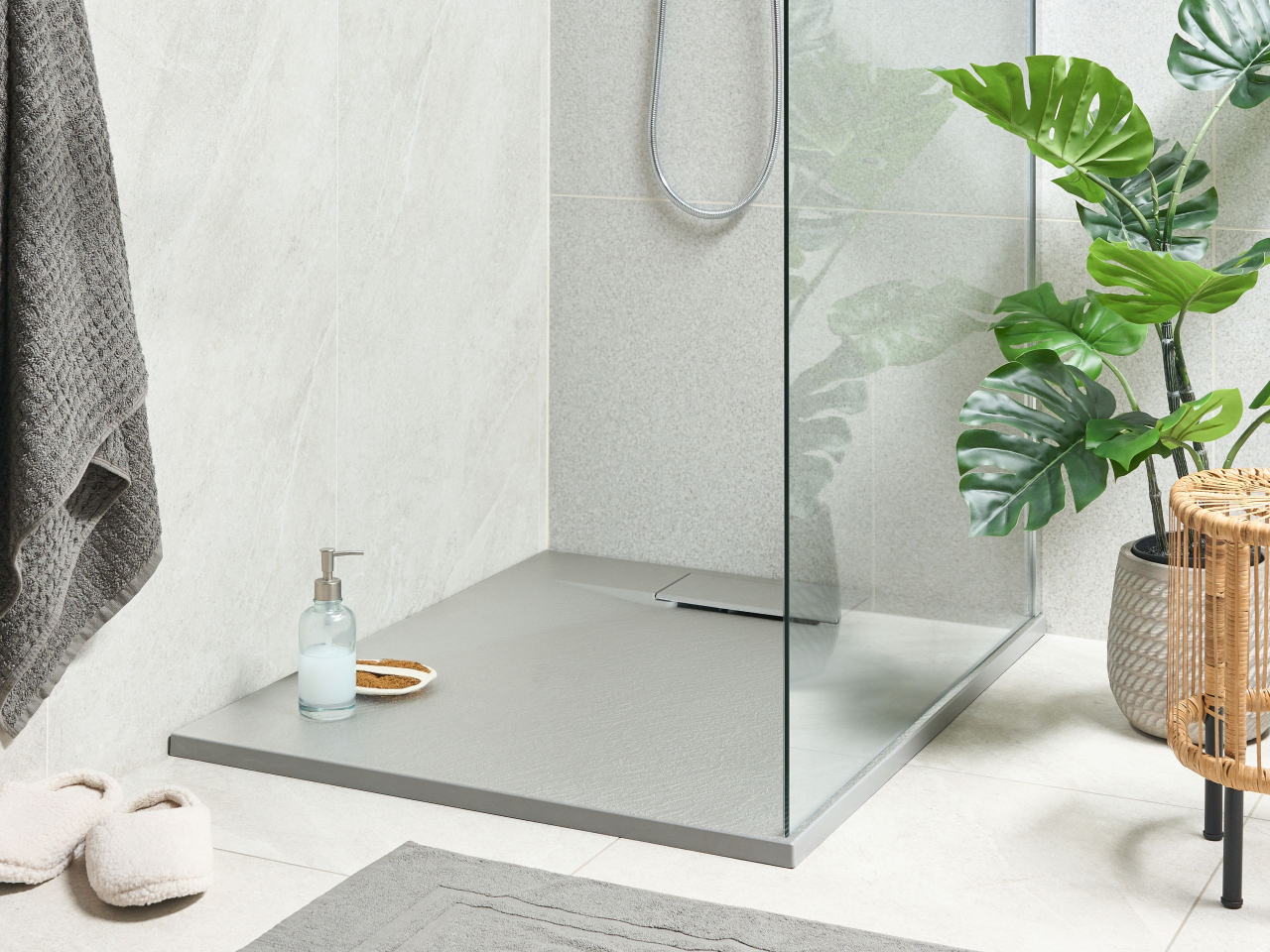 AZZURRO shower tray 80 x 100 x 3 cm Grey [1]