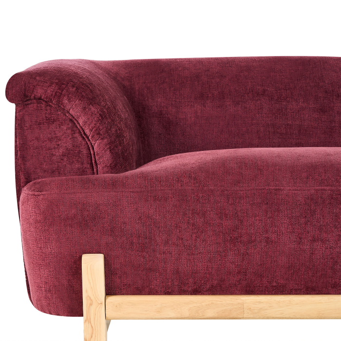 Canapea cu 2 locuri ALNOR Chenille Bordo [6]