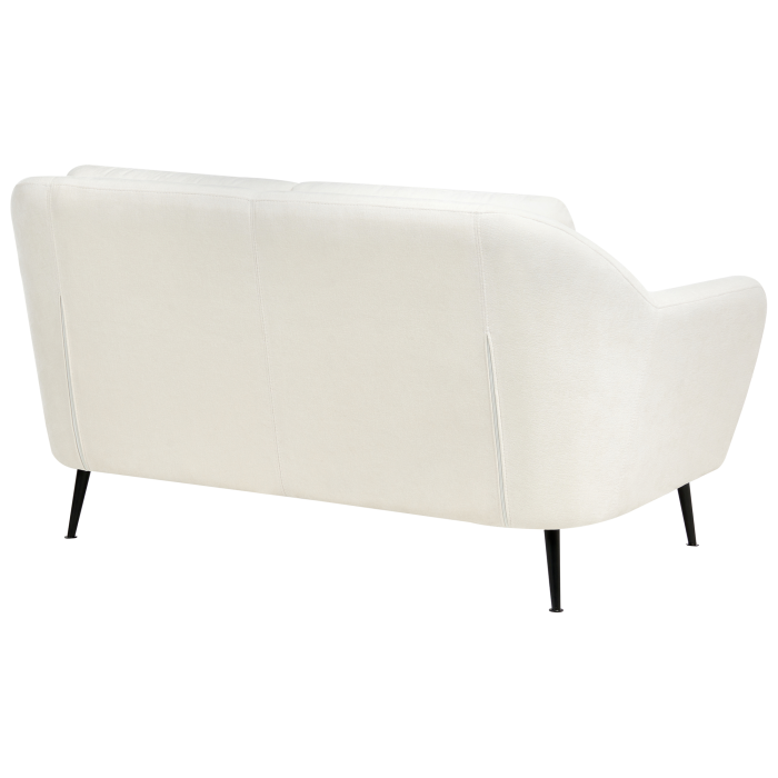 Canapea cu 2 locuri EIBY Chenille Alb [5]