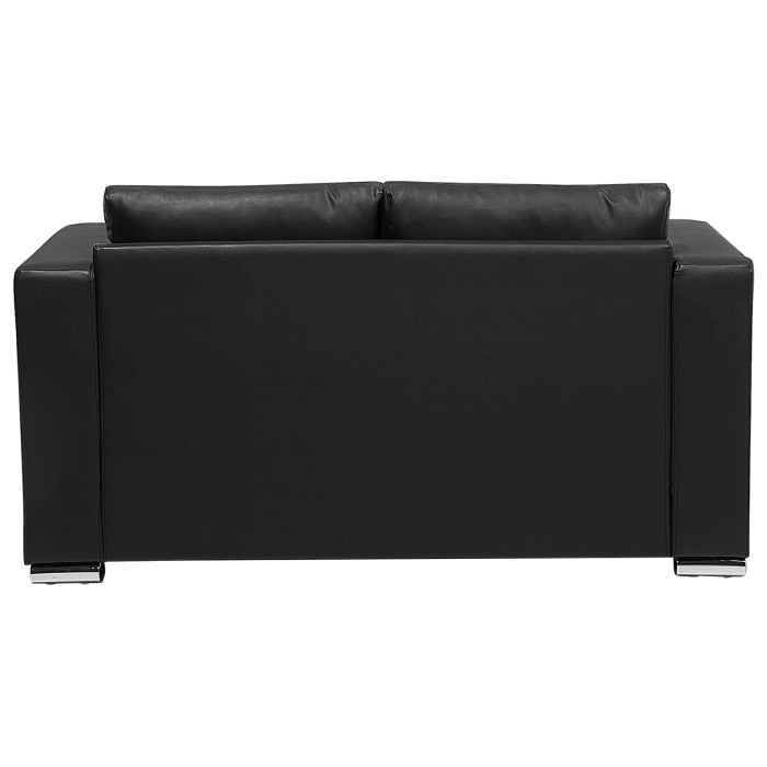 2-seater sofa HELSINKI Black genuine leather [5]