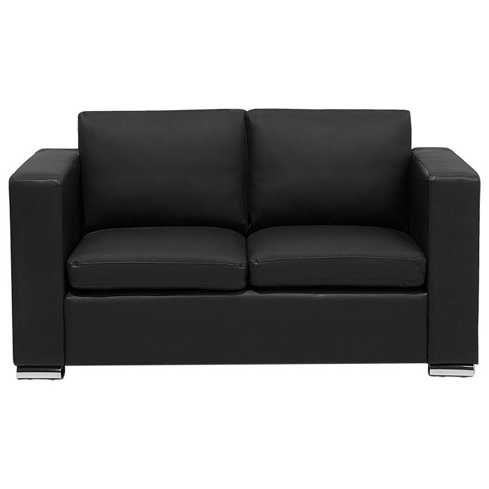 2-seater sofa HELSINKI Black genuine leather [2]