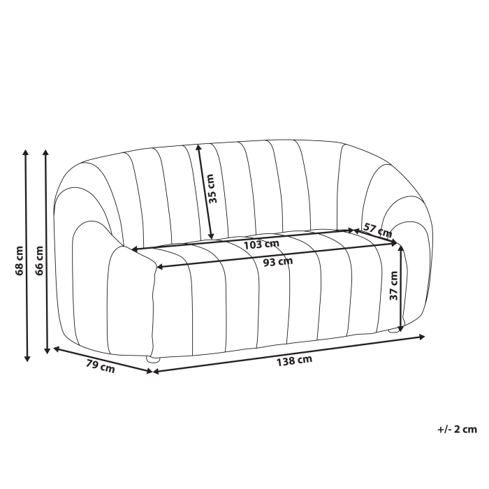 2-seater sofa MALUNG Velvet Dark Green [3]