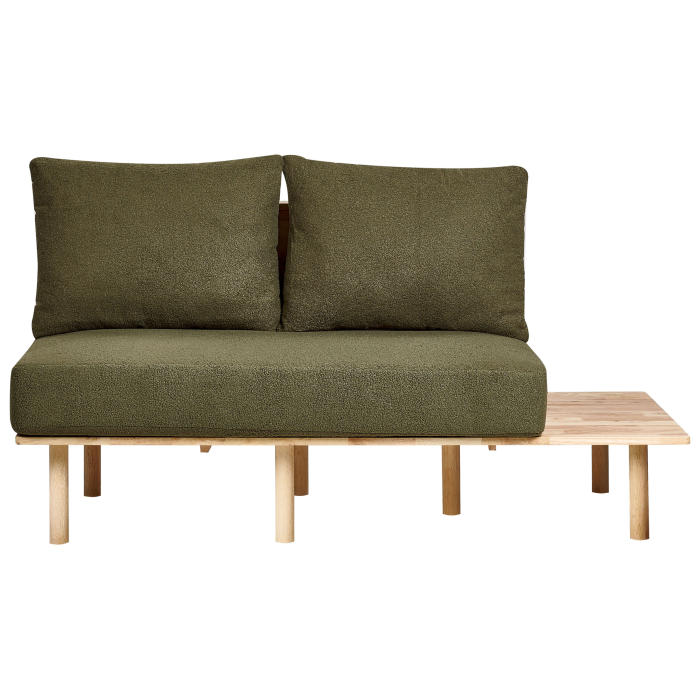 2-seater sofa SALO Boucle Dark green with tables [4]