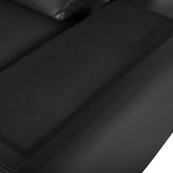 Canapea cu 2 locuri VOGAR Piele ecologică Negru [8]