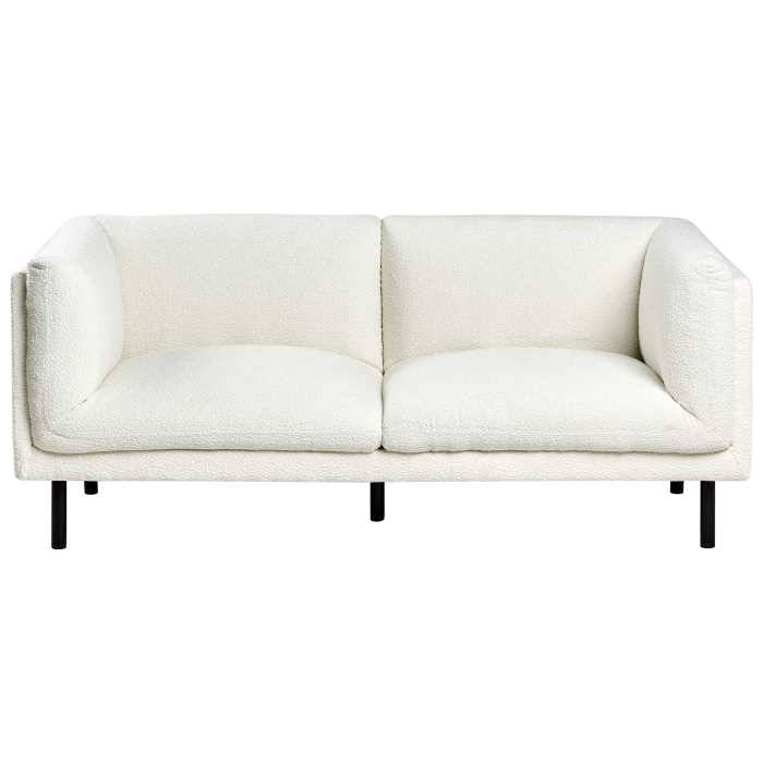 Canapea cu 2 locuri VORGOD Boucle Alb-murdar [4]