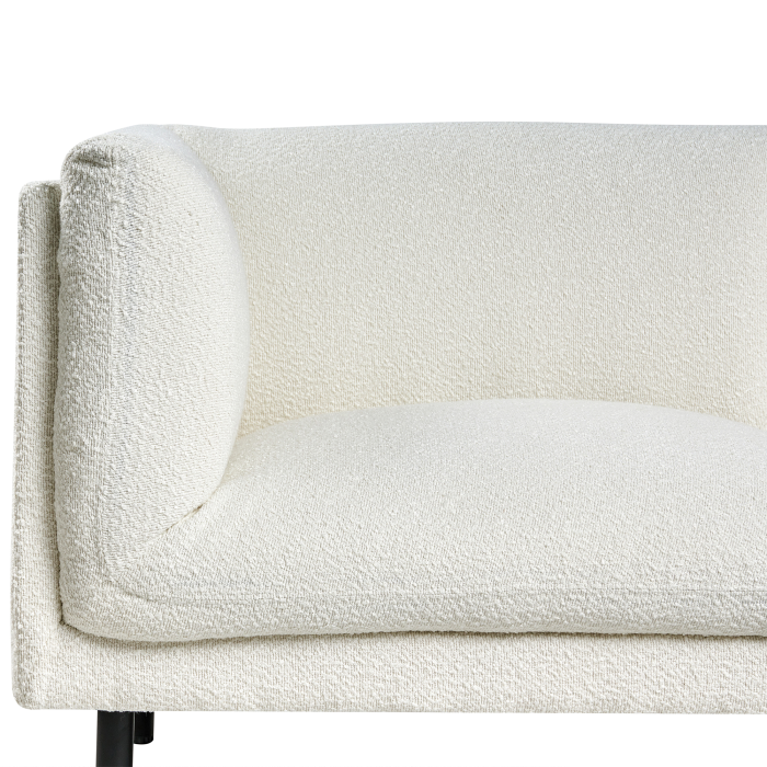 Canapea cu 2 locuri VORGOD Boucle Alb-murdar [7]