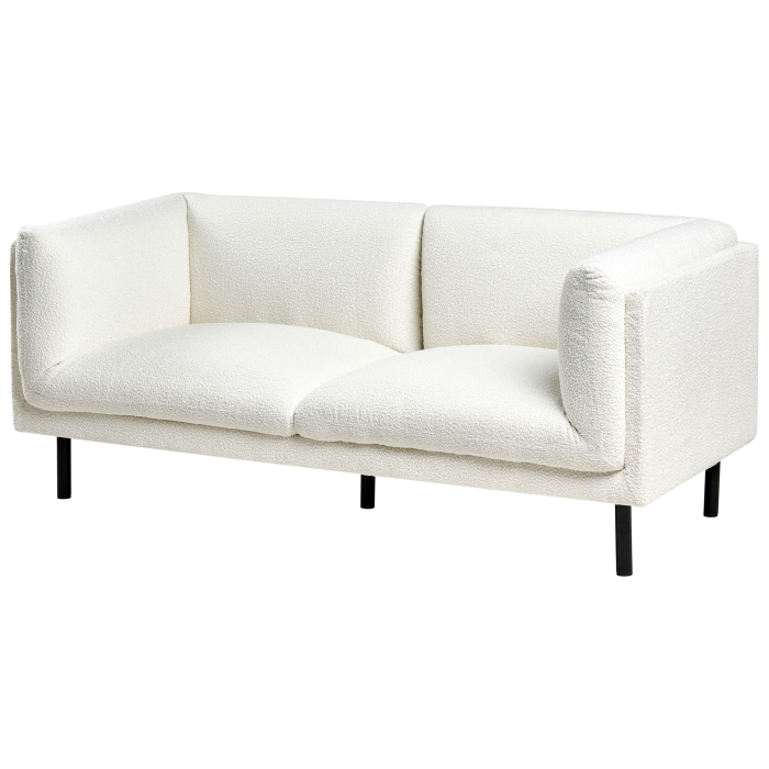 Canapea cu 2 locuri VORGOD Boucle Alb-murdar [5]