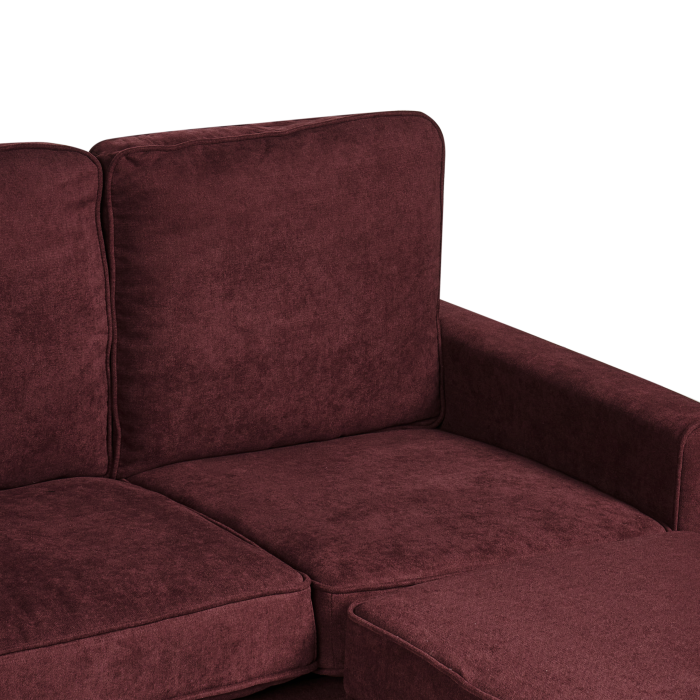 Canapea cu 3 locuri AVESTA  Bordo cu otoman [9]