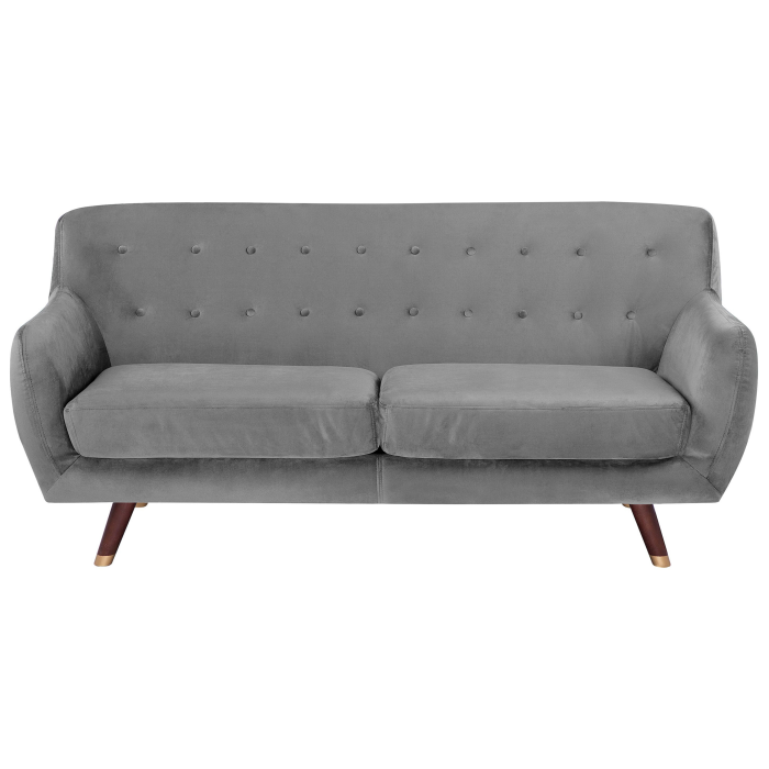 BODO 3-seater sofa bed Grey velvet [2]