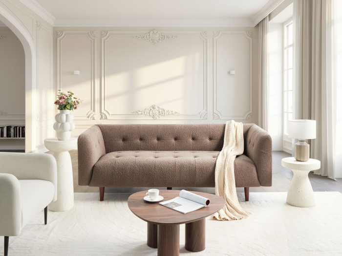 Canapea cu 3 locuri BYSKE Boucle Maro [1]