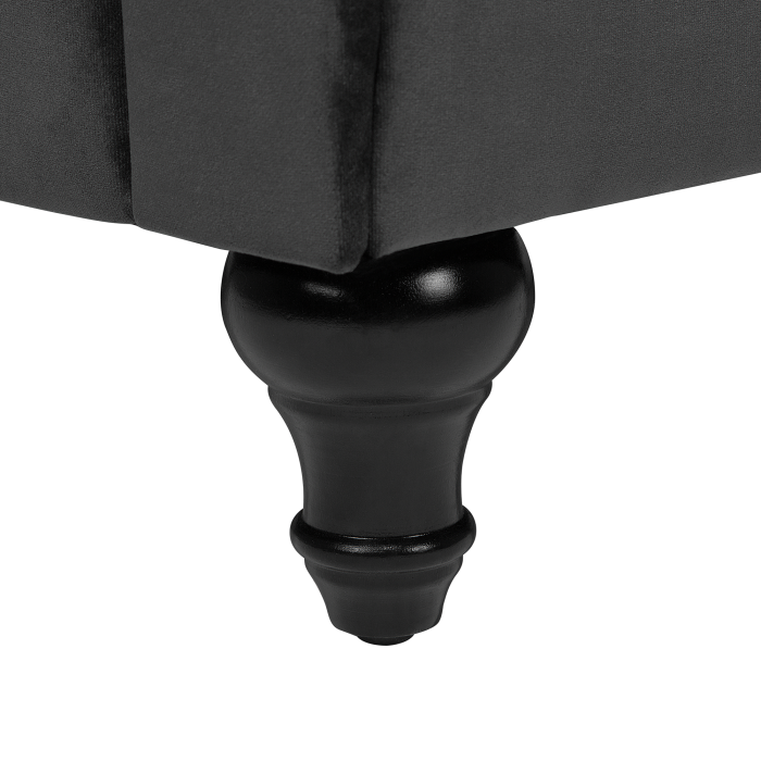 CHESTERFIELD 3-seater sofa Black velvet [8]