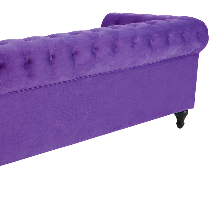 Canapea cu 3 locuri CHESTERFIELD Catifea Violet [7]
