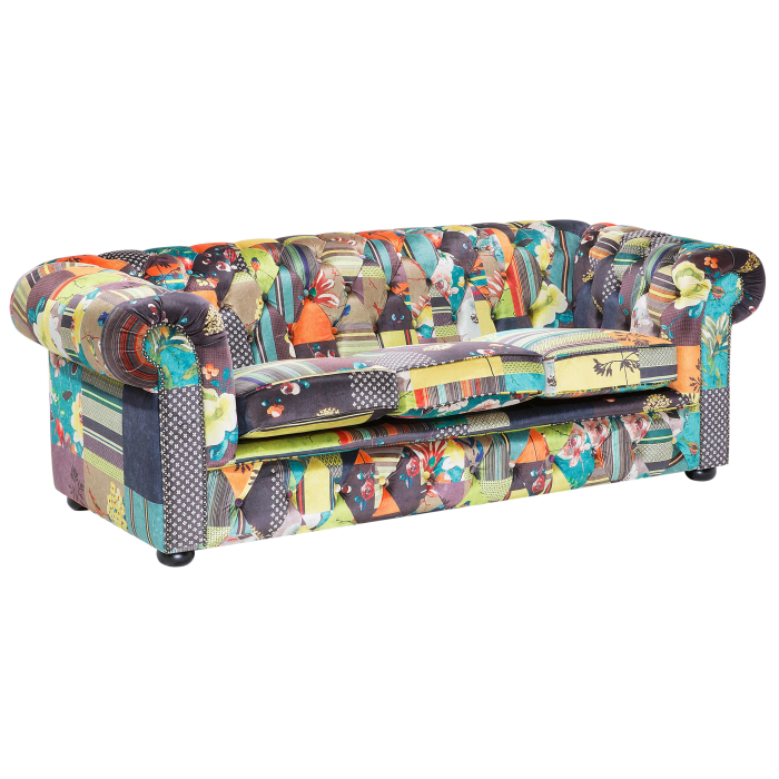 Canapea cu 3 locuri CHESTERFIELD  Verde deschis [4]