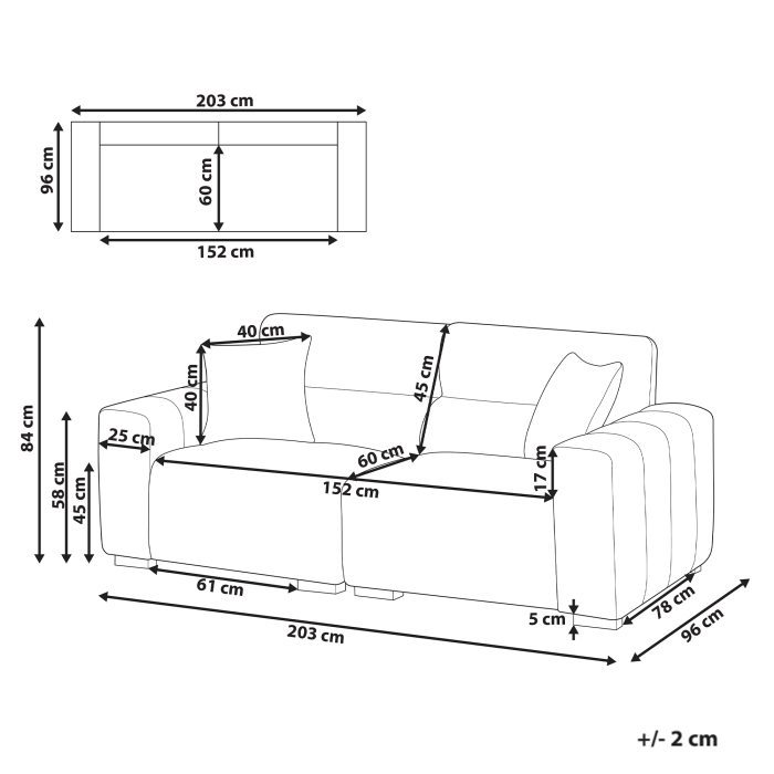 FAUSKAN 3-seater sofa bed Light blue [3]