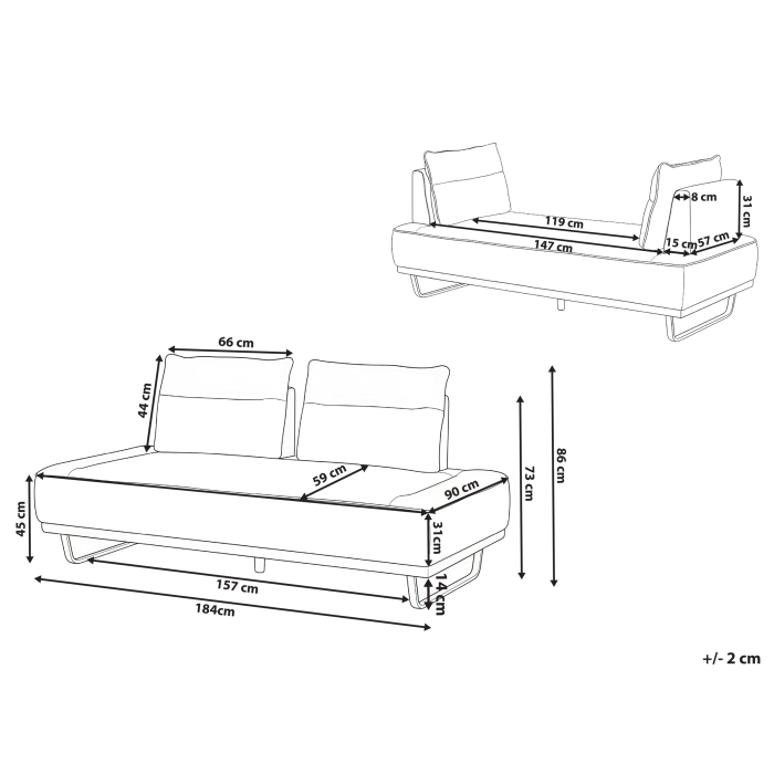 FAXEN 3-seater sofa Black [3]