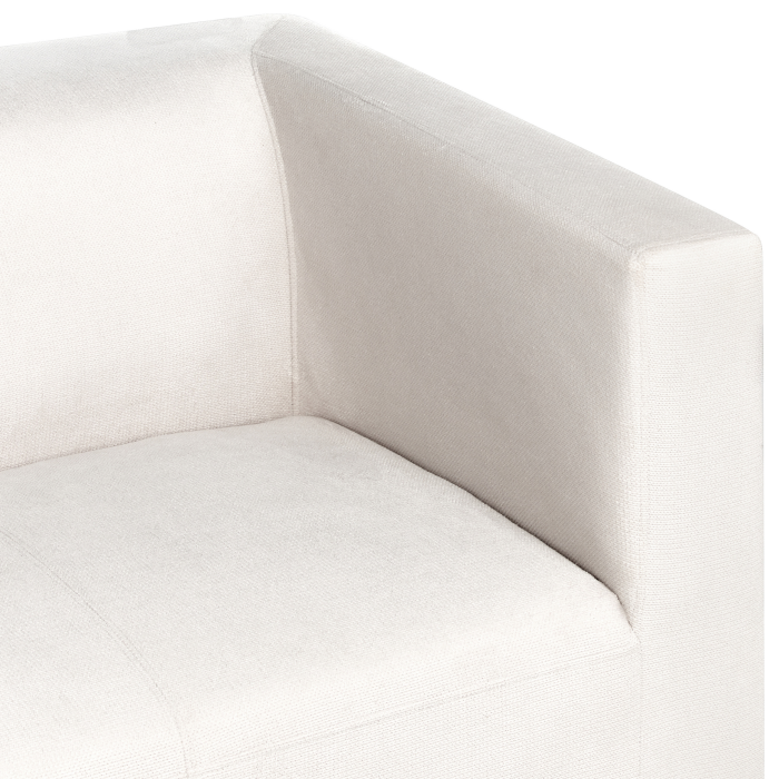 Canapea cu 3 locuri FLORO Chenille Alb-murdar [7]