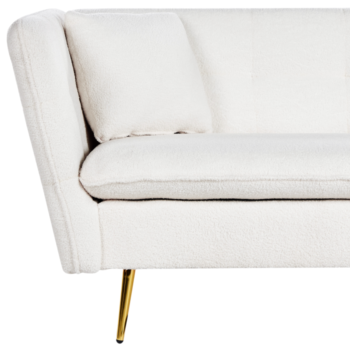 Canapea cu 3 locuri FREDERICA Boucle Alb-murdar [9]