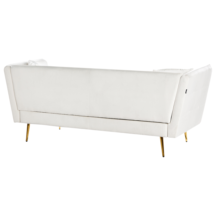 Canapea cu 3 locuri FREDERICA Catifea Alb-murdar [5]