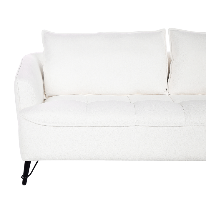 3-seater sofa HOBRO Boucle White [7]