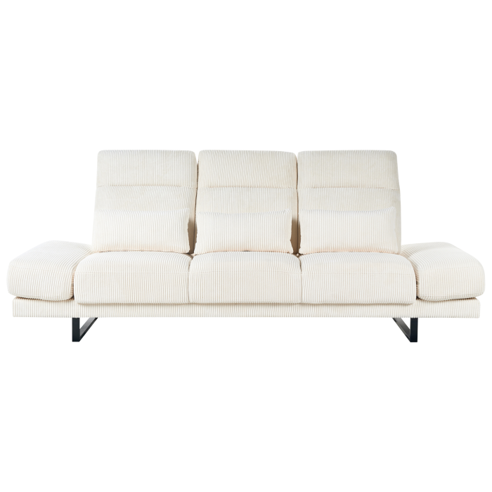 Canapea cu 3 locuri IKAST Velur Bej deschis [4]