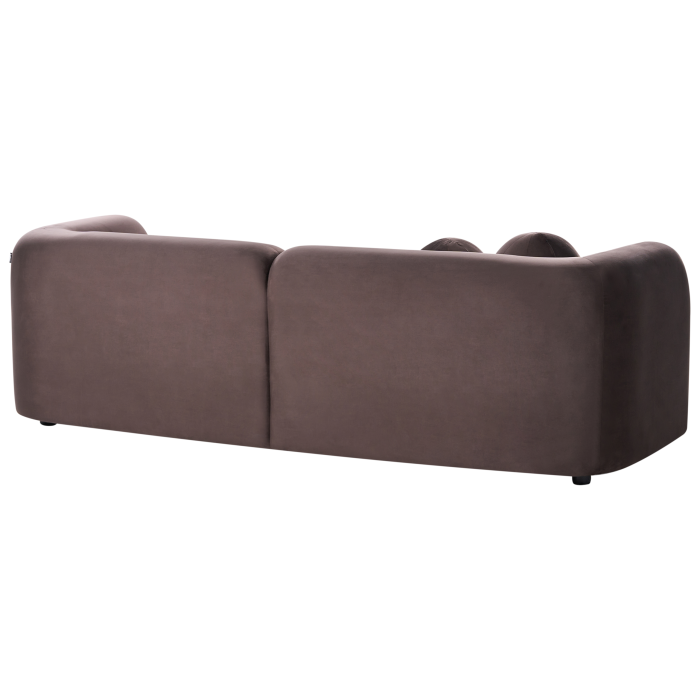 Canapea cu 3 locuri LEIREN Catifea Maro închis [5]