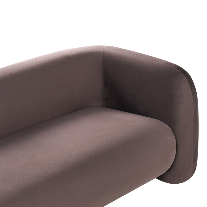 Canapea cu 3 locuri LEIREN Catifea Maro închis [7]