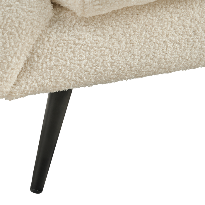 Canapea cu 3 locuri LENVIK Boucle Alb [10]