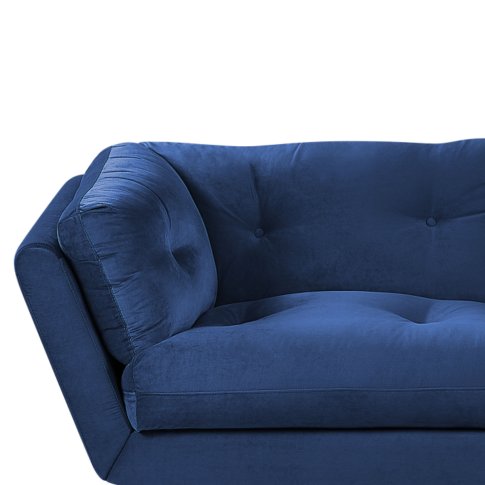 3-seater sofa LENVIK Velvet Navy Blue [6]