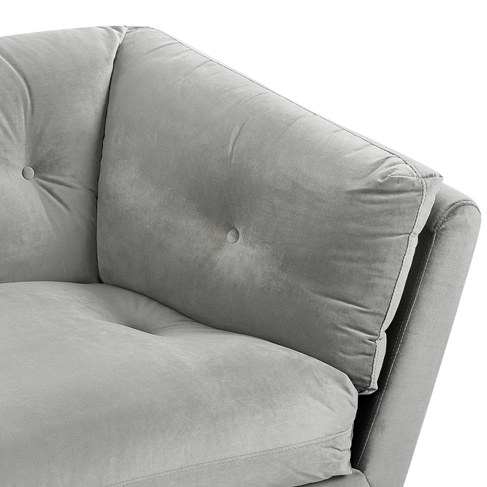 Canapea cu 3 locuri LENVIK Catifea Gri [7]