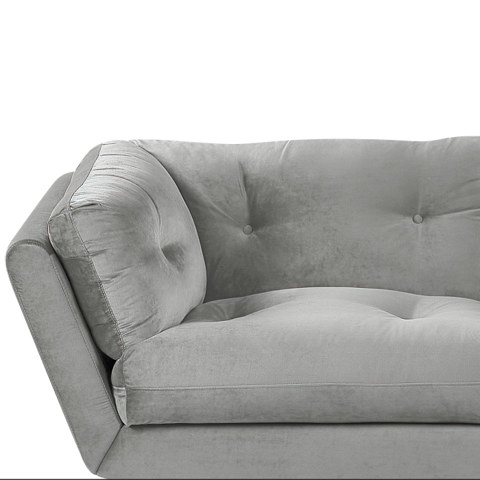 Canapea cu 3 locuri LENVIK Catifea Gri [6]