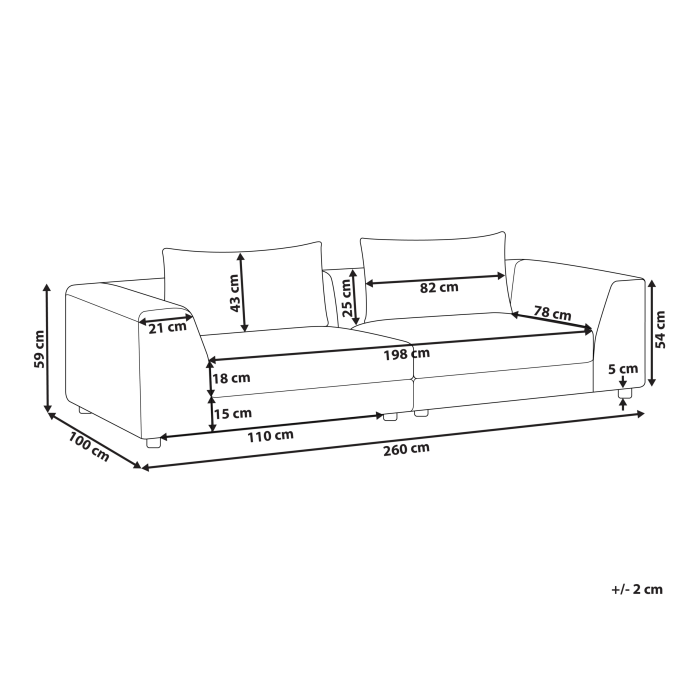 LERMON 3-seater sofa Beige [3]