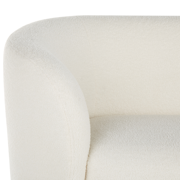 Canapea cu 3 locuri LOEN Boucle Alb [7]