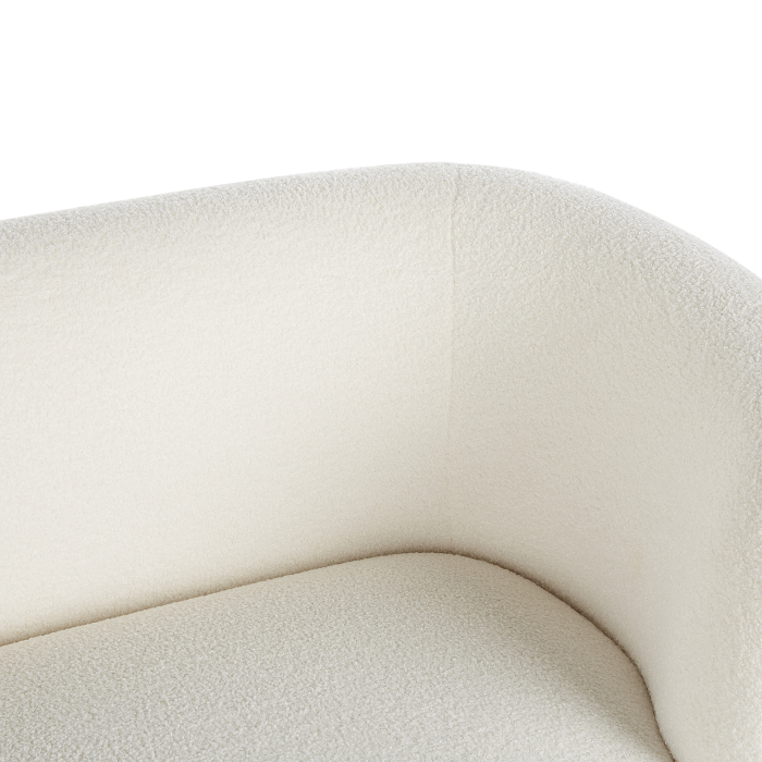 Canapea cu 3 locuri LOEN Boucle Alb [8]