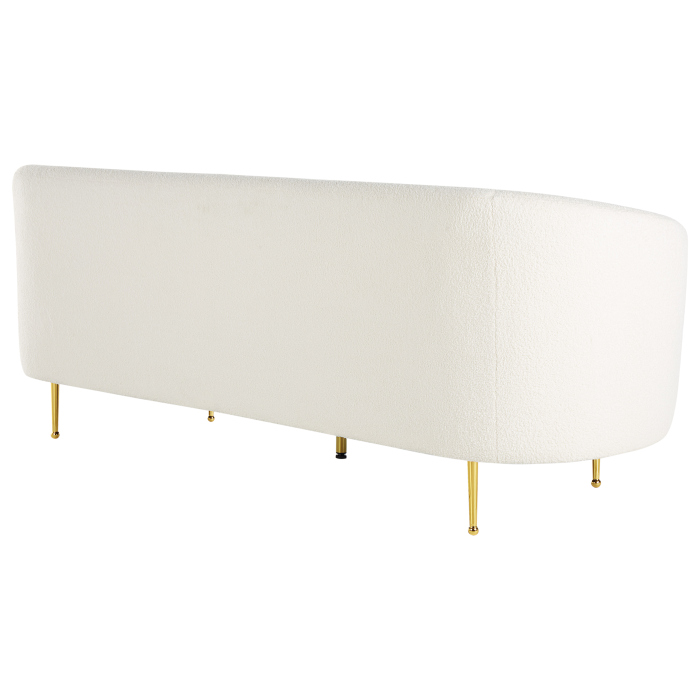 Canapea cu 3 locuri LOEN Boucle Alb [6]