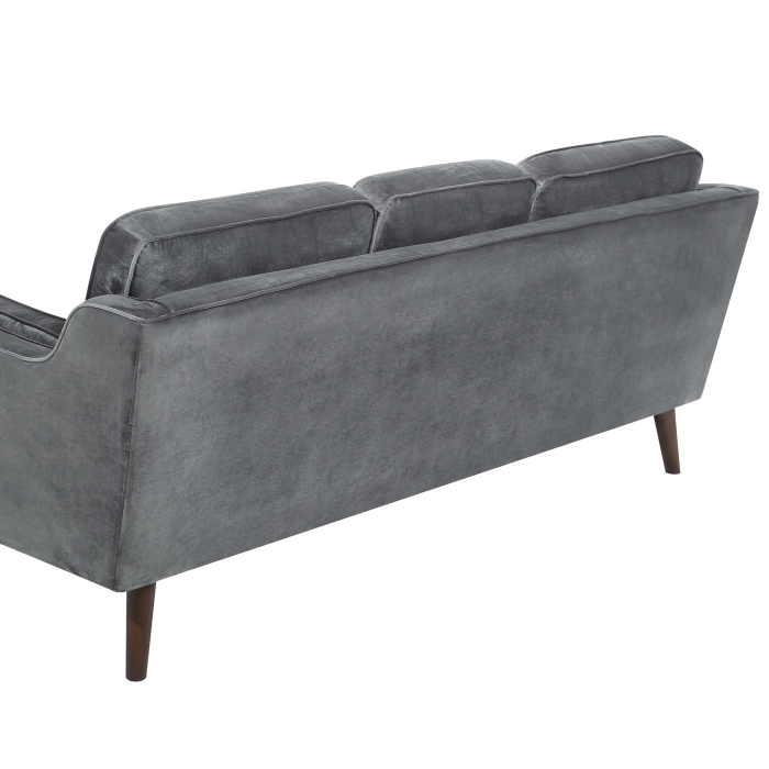 3-seater sofa LOKKA Velvet Dark grey [6]