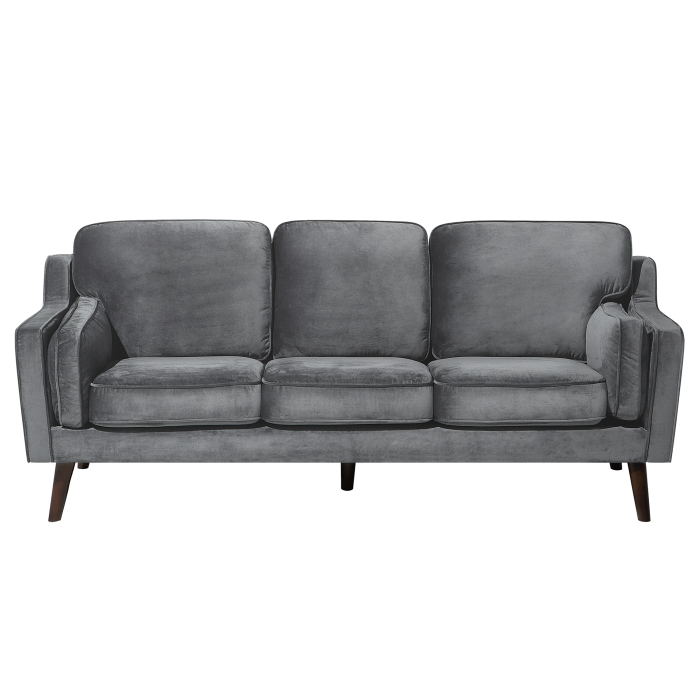 3-seater sofa LOKKA Velvet Dark grey [2]