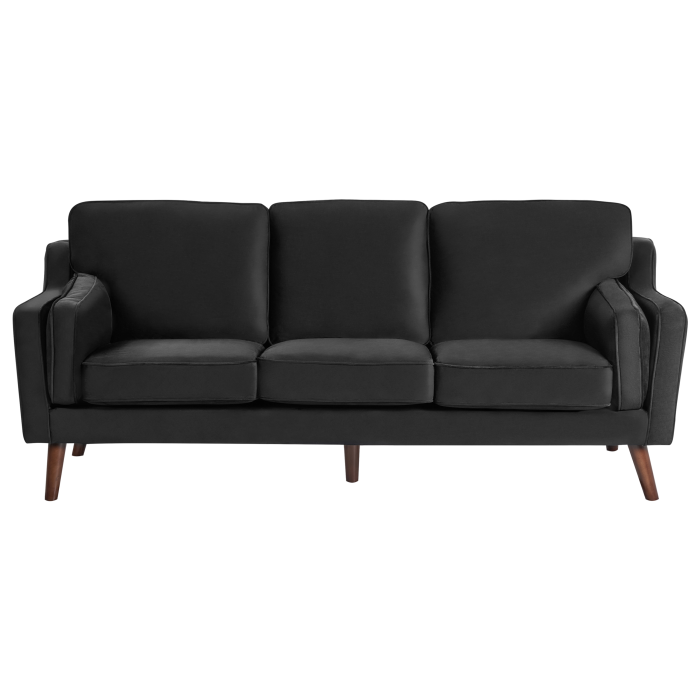 3-seater sofa LOKKA Black velvet [2]