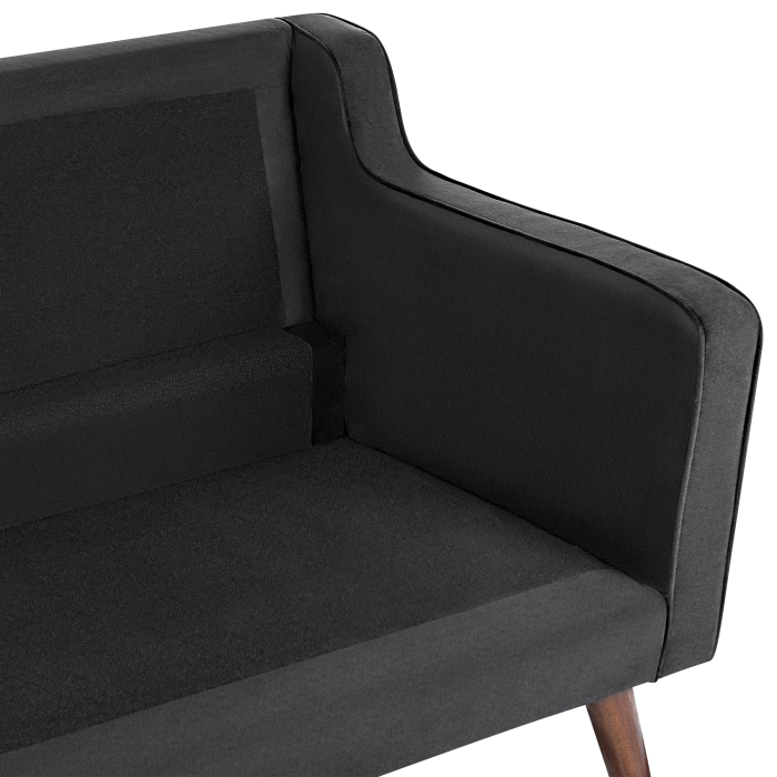 3-seater sofa LOKKA Black velvet [9]